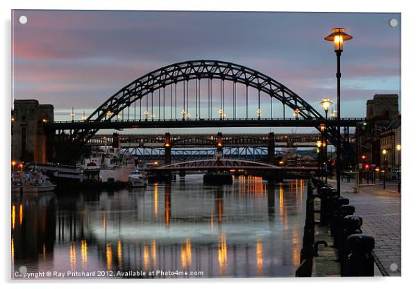 The Tyne Bridges Acrylic by Ray Pritchard
