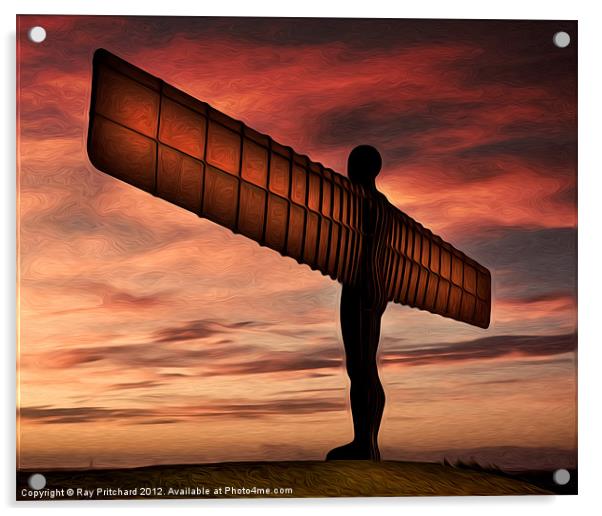 Angel Of The North Acrylic by Ray Pritchard