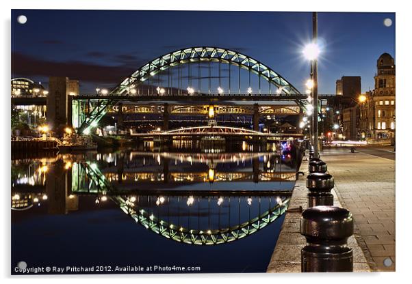 Tyne Bridge At Newcastle Acrylic by Ray Pritchard