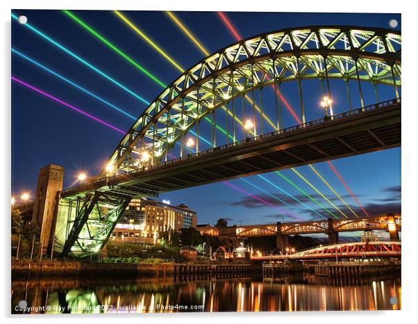 River Tyne Rainbow Acrylic by Ray Pritchard
