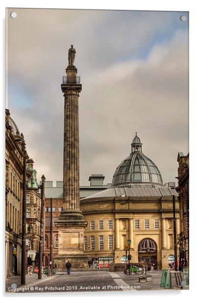 Greys Monument Newcastle Acrylic by Ray Pritchard