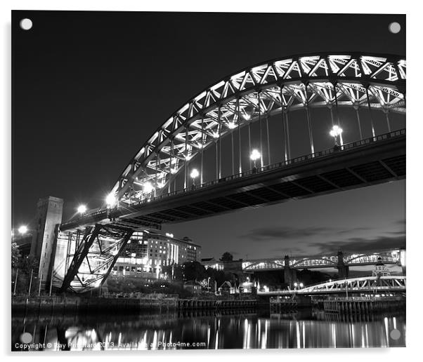 Mono Tyne Bridge Acrylic by Ray Pritchard