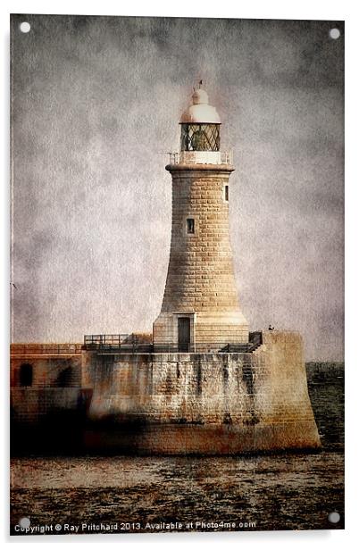 Tynemouth Lighthouse Acrylic by Ray Pritchard