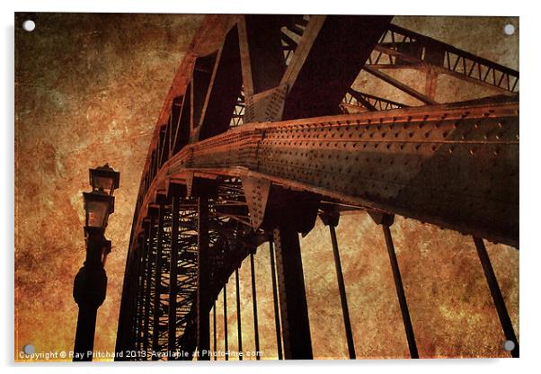 Tyne Bridge Textured Acrylic by Ray Pritchard