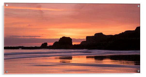 South Shields Sunrise Acrylic by Ray Pritchard