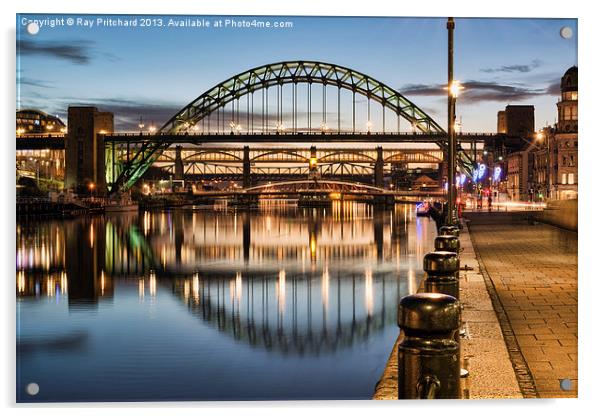 Newcastle Quayside Acrylic by Ray Pritchard