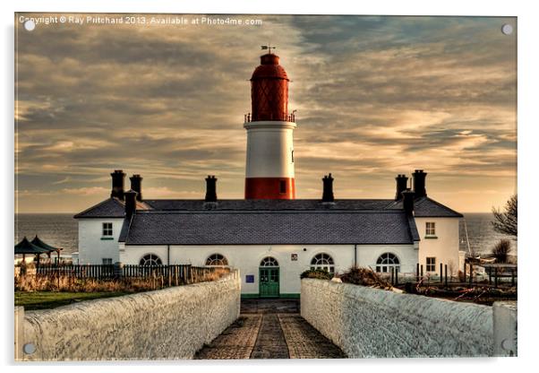Souter Lighthouse HDR Acrylic by Ray Pritchard