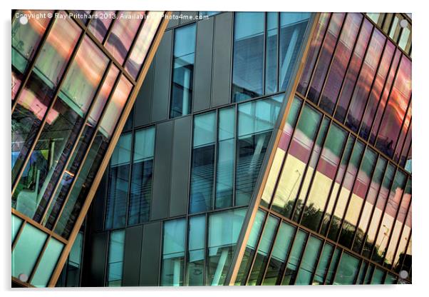 Polarized Windows at Sunset Acrylic by Ray Pritchard