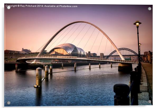 Millennium Bridge Acrylic by Ray Pritchard