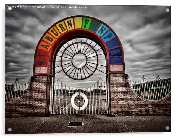 Seaburn Fun Park Acrylic by Ray Pritchard