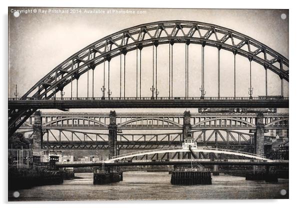 Tyne Bridges Acrylic by Ray Pritchard