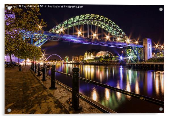  Newcastle Tyne Bridge Acrylic by Ray Pritchard
