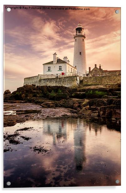  St Marys Lighthouse Acrylic by Ray Pritchard