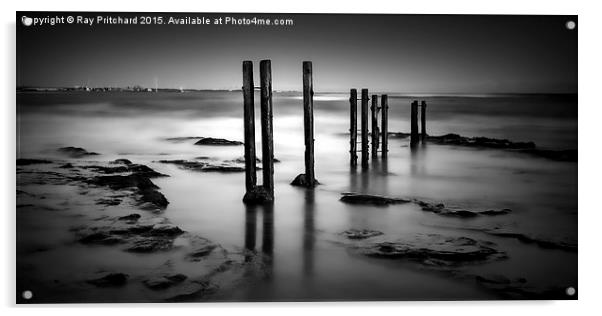  Wooden Posts Acrylic by Ray Pritchard