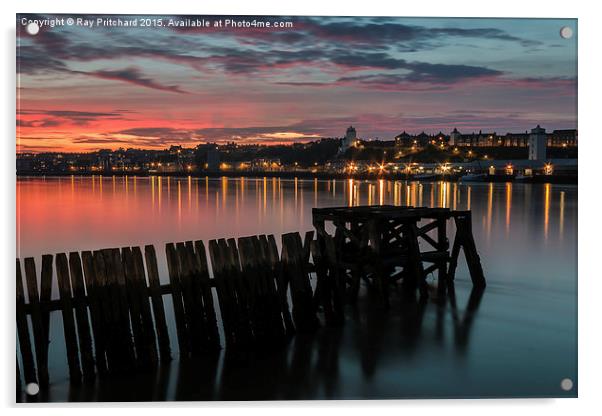 Tyne View Sunset Acrylic by Ray Pritchard