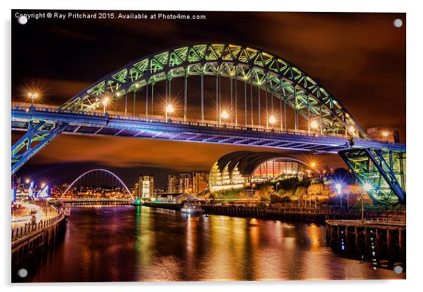 Night Tyne Acrylic by Ray Pritchard