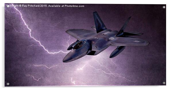  F22 Raptor Jet Acrylic by Ray Pritchard