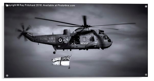 Royal Navy Rescue Acrylic by Ray Pritchard