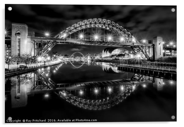 Tyne Bridge Reflected Acrylic by Ray Pritchard