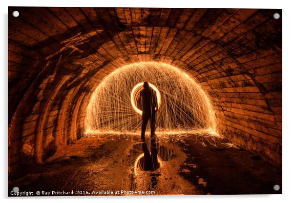 Steel Wool Spin Deep Down Acrylic by Ray Pritchard