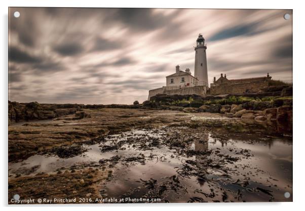 St Marys Lighthouse Acrylic by Ray Pritchard