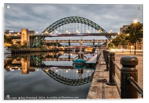 River Tyne Reflections  Acrylic by Ray Pritchard