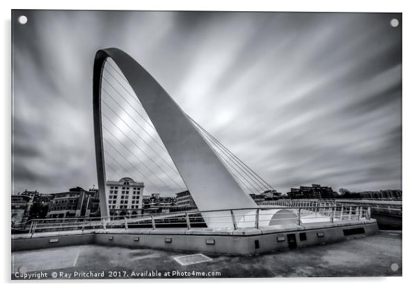 Gateshead Millennium Bridge Acrylic by Ray Pritchard