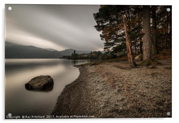 Overcast Day at Dewentwater Acrylic by Ray Pritchard