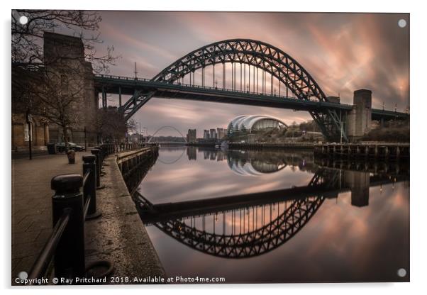 Tyne Bridge over River tyne Acrylic by Ray Pritchard