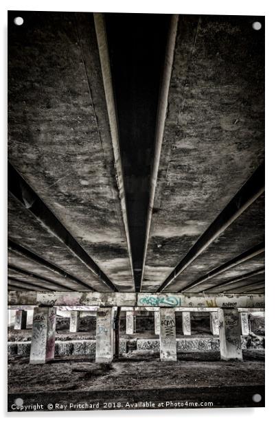 Under the Bridge Acrylic by Ray Pritchard
