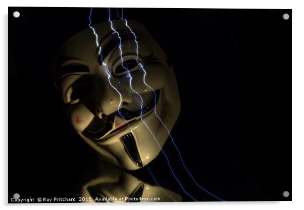 Fawkes  and Fiber Optics Acrylic by Ray Pritchard