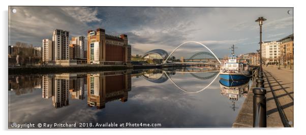 River Tyne Reflections Acrylic by Ray Pritchard