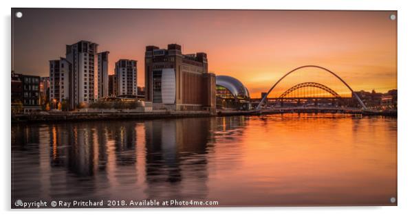 River Tyne Sunset  Acrylic by Ray Pritchard