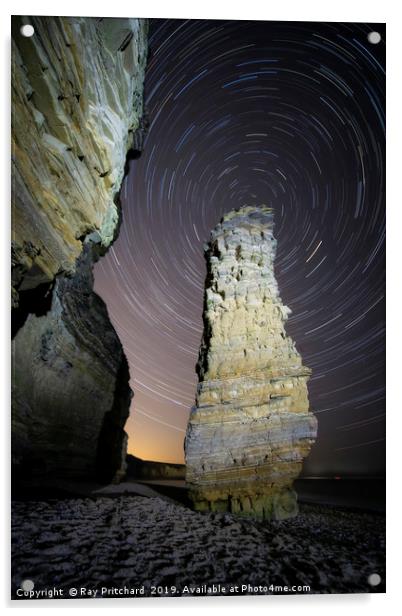 Lots Wife Startrail at Marsden Acrylic by Ray Pritchard