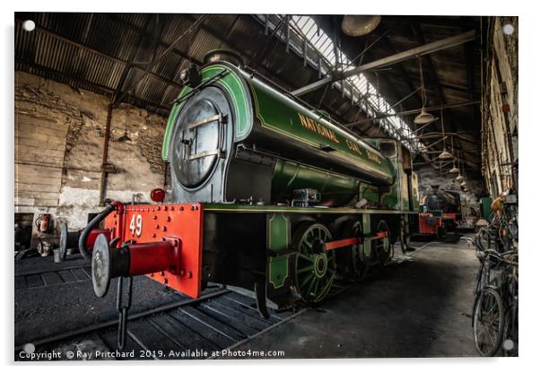 Old Steam Train Acrylic by Ray Pritchard