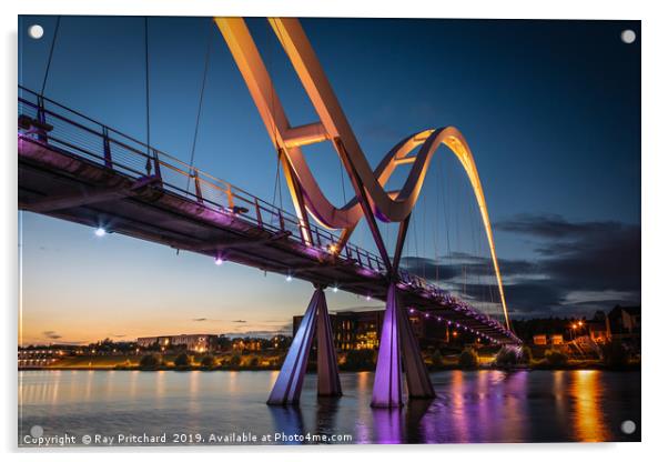 Infinity Bridge at Night Acrylic by Ray Pritchard