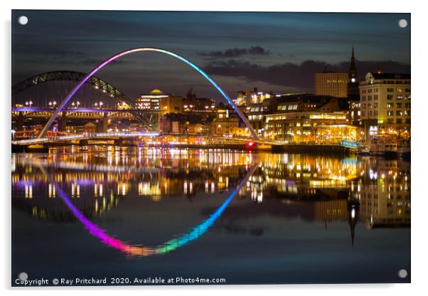 Gateshead Millennium Bridge   Acrylic by Ray Pritchard