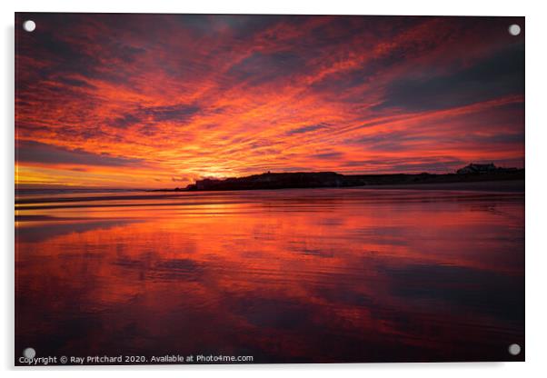 Sunrise on South Shields Beach  Acrylic by Ray Pritchard