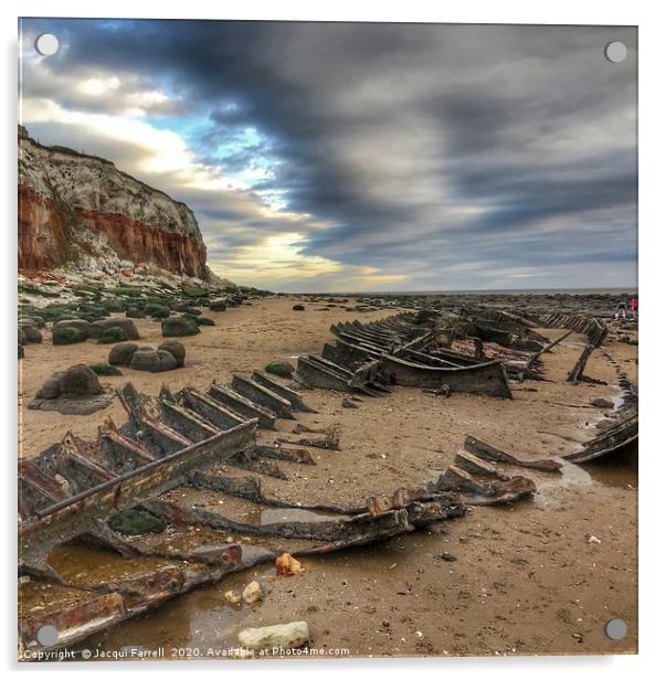 Hunstanton Beach Norfolk Acrylic by Jacqui Farrell