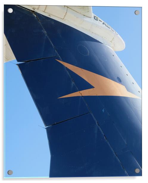 BOAC Super VC10 G-ASGC Tail Fin  Acrylic by Jacqui Farrell