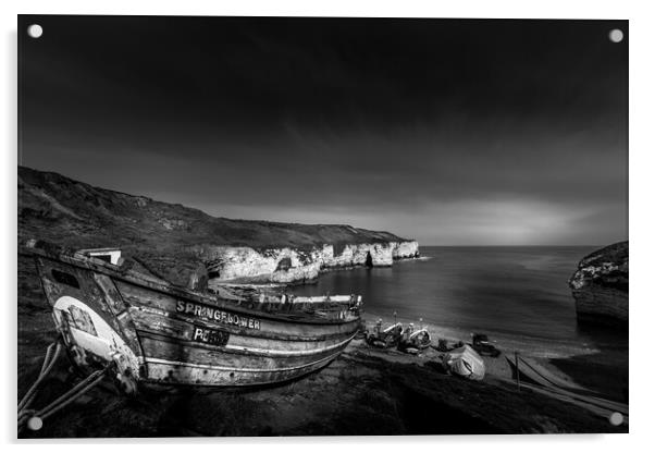 Flamborough head north landing Acrylic by chris smith