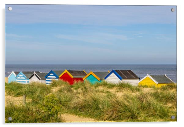 Colourful Beach Huts Acrylic by chris smith