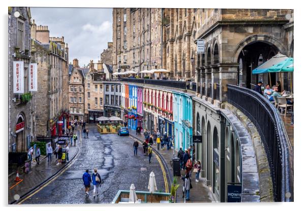 Victoria Street Edinburgh Acrylic by chris smith