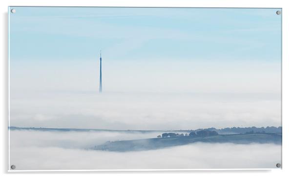 Emley Moor television mast in West Yorkshire Acrylic by chris smith
