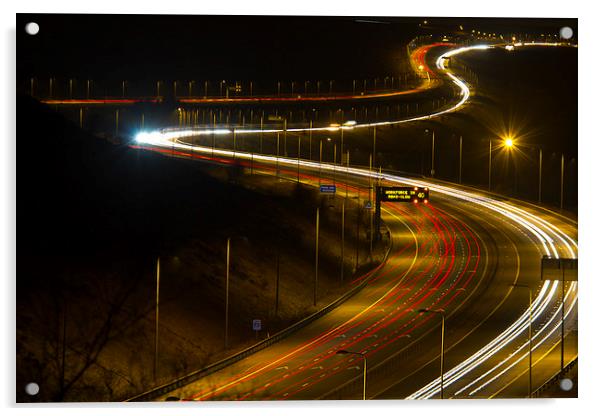 light trails  Acrylic by chris smith