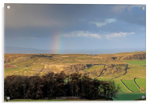 Rainbow in the Yorkshire Dales  Acrylic by chris smith
