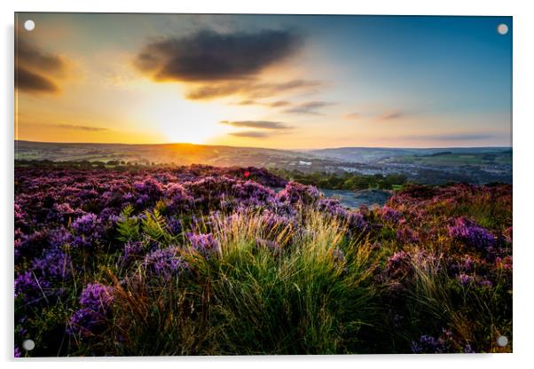 Yorkshire at sunset  Acrylic by chris smith