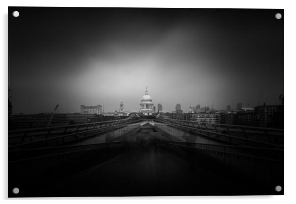  Millennium bridge and st Paul's Acrylic by chris smith