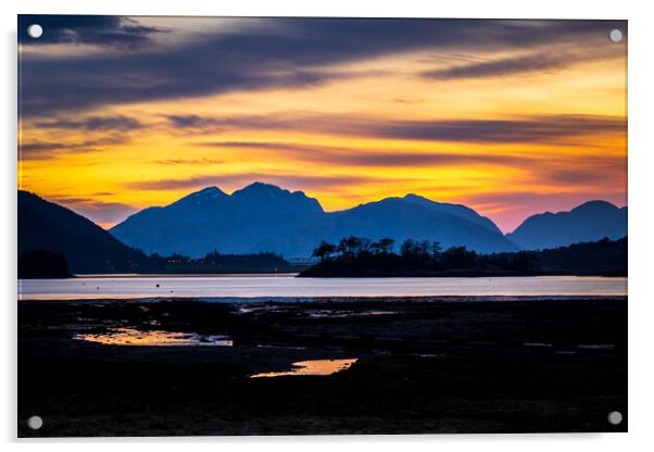 Loch leven Sunset Acrylic by chris smith