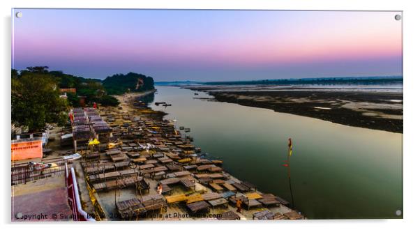 Exotic view of River Ganges at Shringverpur Acrylic by Swapan Banik